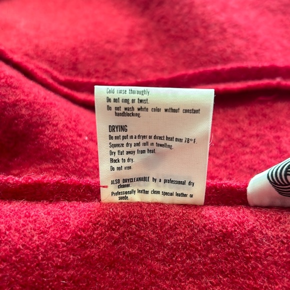 Vintage Geiger of Austria Tyrolean Wool Blazer Cardigan Red L - Picture 11 of 15